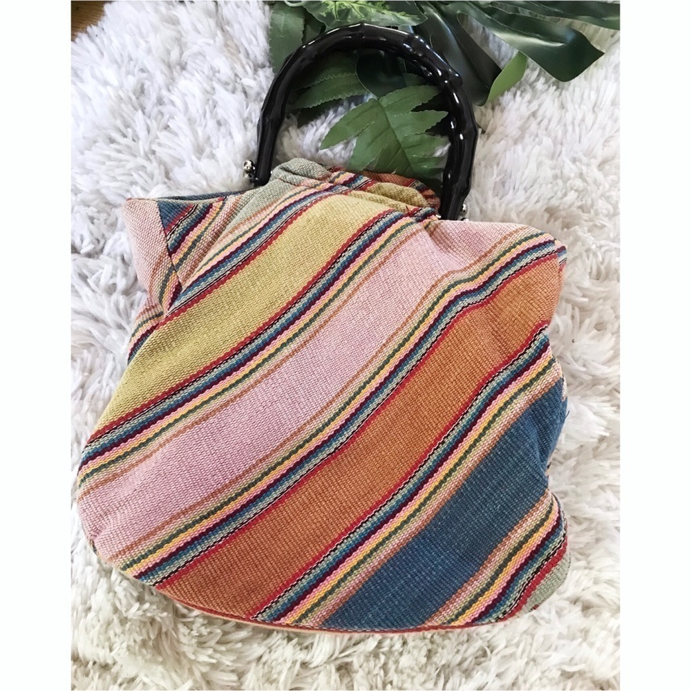 EUC Forever by Fossil Colors Striped Fabric Purse​​​​​​ - Picture 2 of 6